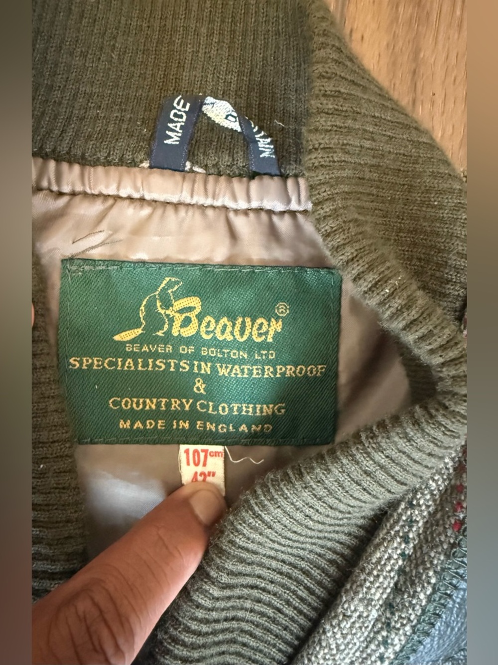 Beaver of Bolton Tweed Shooting Vest Green Hunting Waistcoat Men Sz 42 Medium - Picture 3 of 6